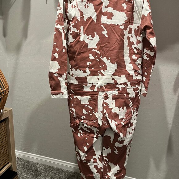 Wildfang Brown and White Jumpsuit- NWT - Picture 2 of 5